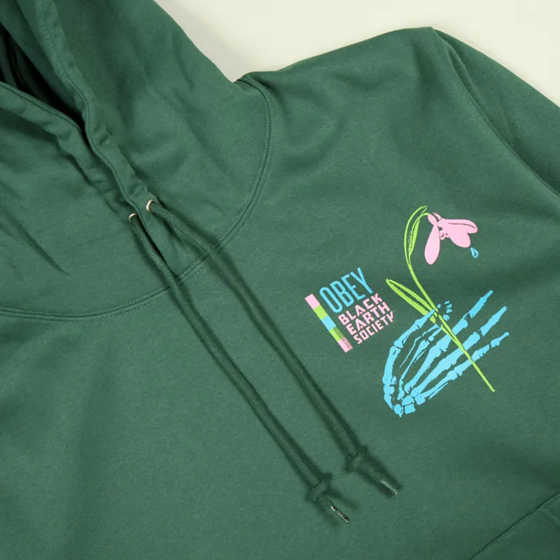 OBEY Black Earth Society Hoodie - Dark Cedar-1